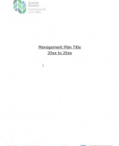 Management Plan Template (with thinning)